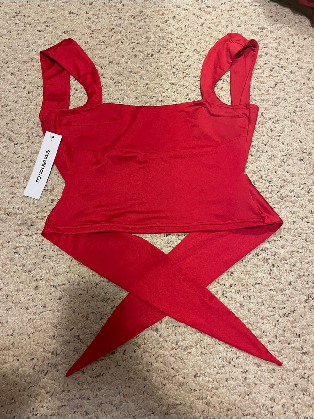 Princess Polly Red Stretch Crop Top